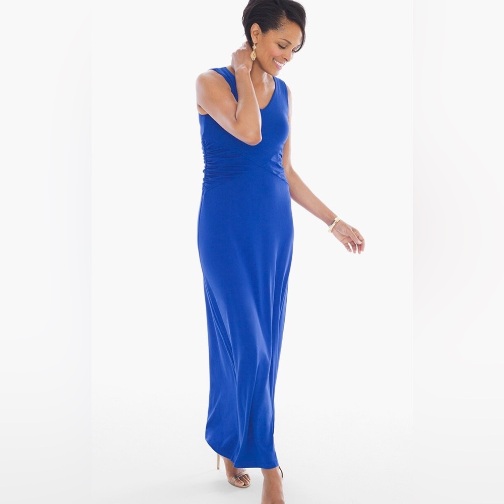 Chico’s Sophia Side-Ruched Maxi Dress. US 18/20